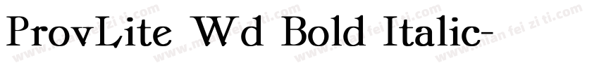 ProvLite Wd Bold Italic字体转换